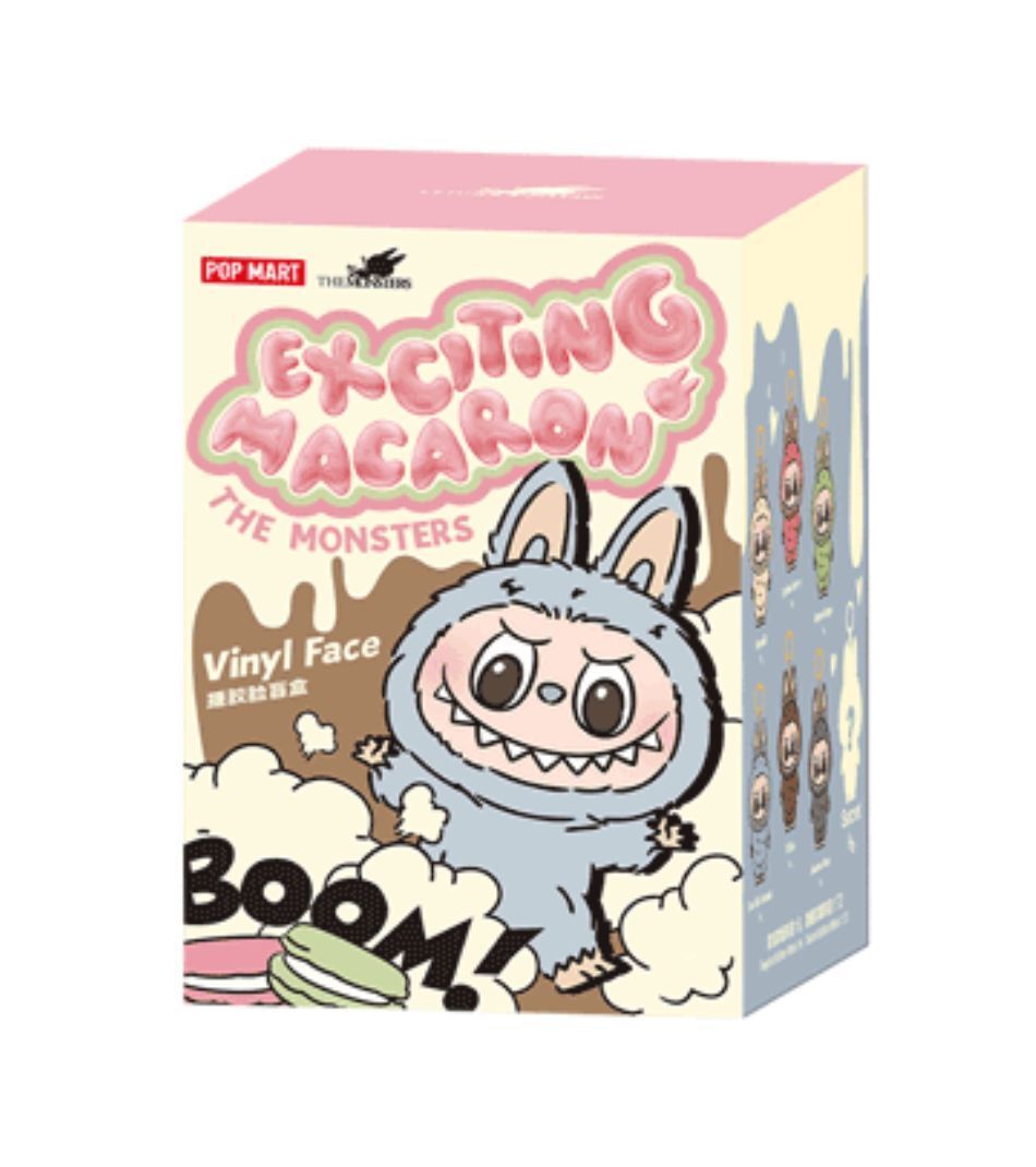 【澳門發貨】（1套6隻）POP MART THE MONSTERS - Labubu 企企 心動馬卡龍塘膠臉盲盒 有機會附有隱藏版