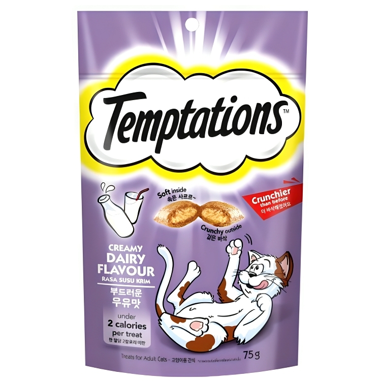 【澳門發貨】whiskas偉嘉Temptations貓小食75g/MEGA160g寵物貓貓咪零食主食營養糧食貓糧