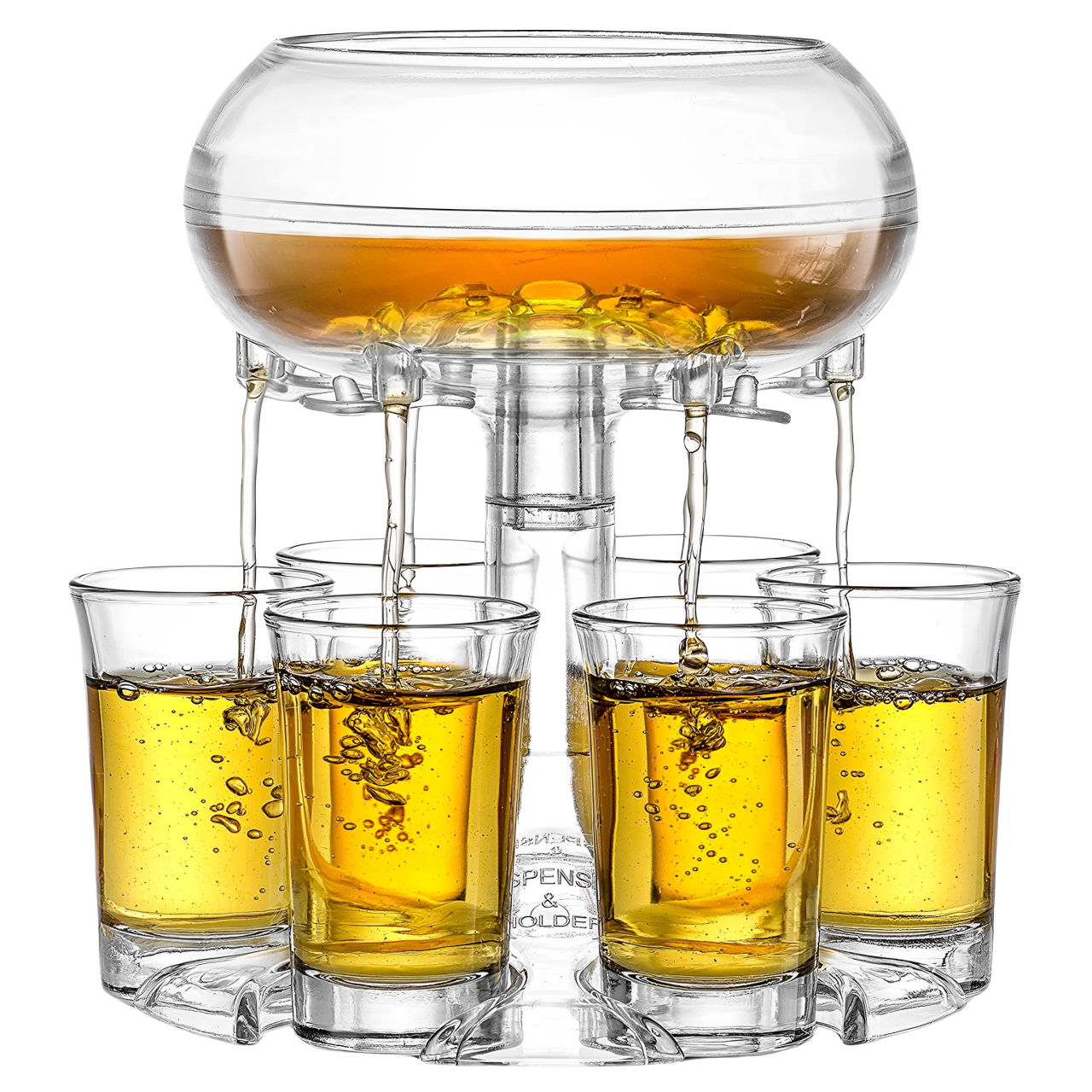 透明仿玻璃亞克力分酒器白酒啤酒聚會倒酒神器調酒套裝六杯分酒器