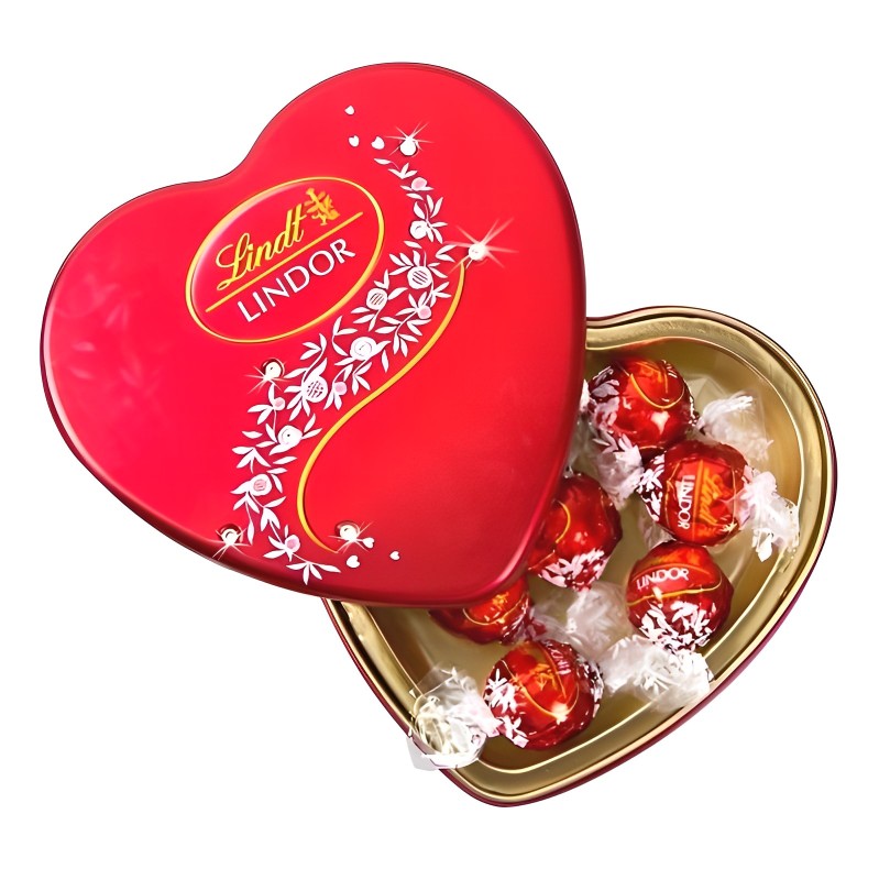 【澳門發貨】LINDOR 瑞士蓮牛奶軟心朱古力心型禮盒96g情人節禮物送禮首選告白巧克力