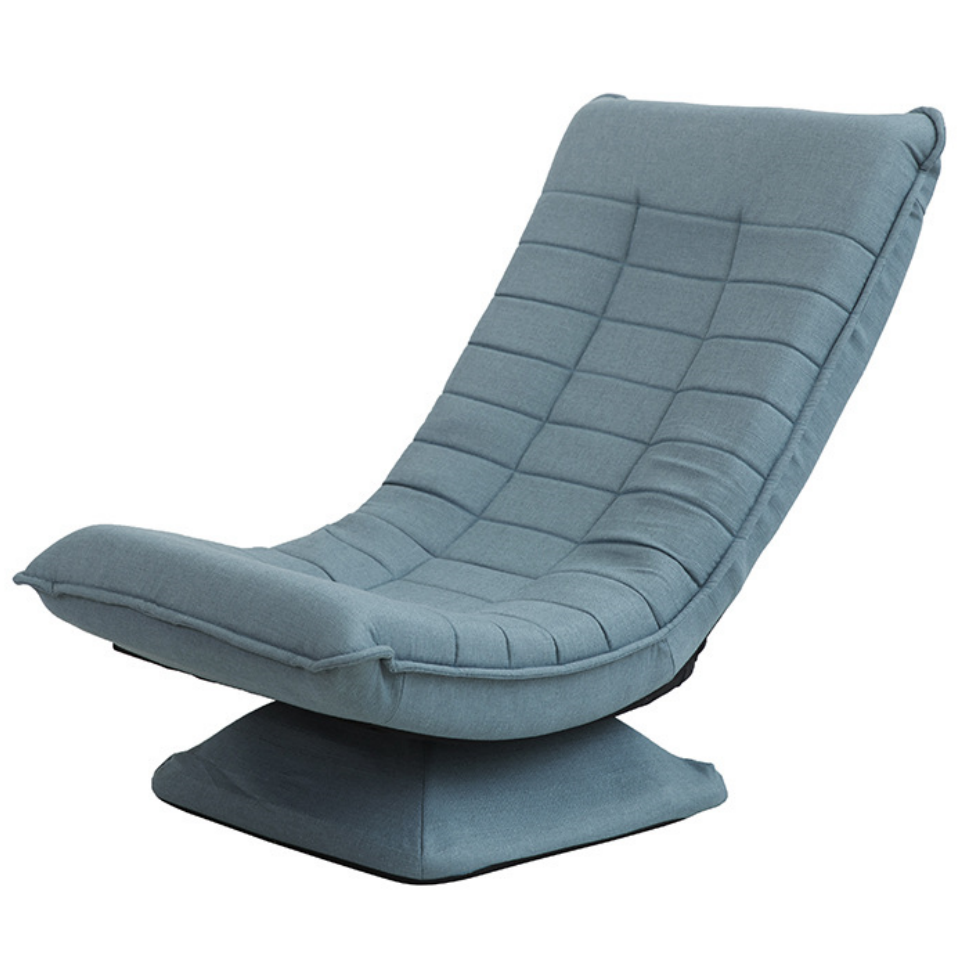 月亮椅布藝休閒懶人沙發可折疊旋轉小戶型創意臥床沙發椅簡約時尚