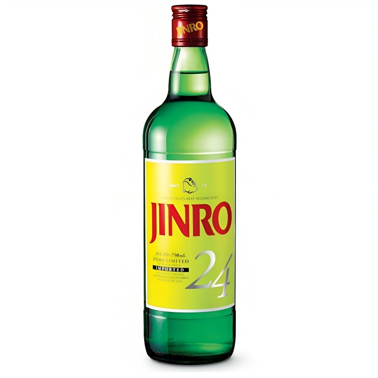 【澳門發貨】（原箱12瓶）JINRO 真露 24 度燒酒750ml