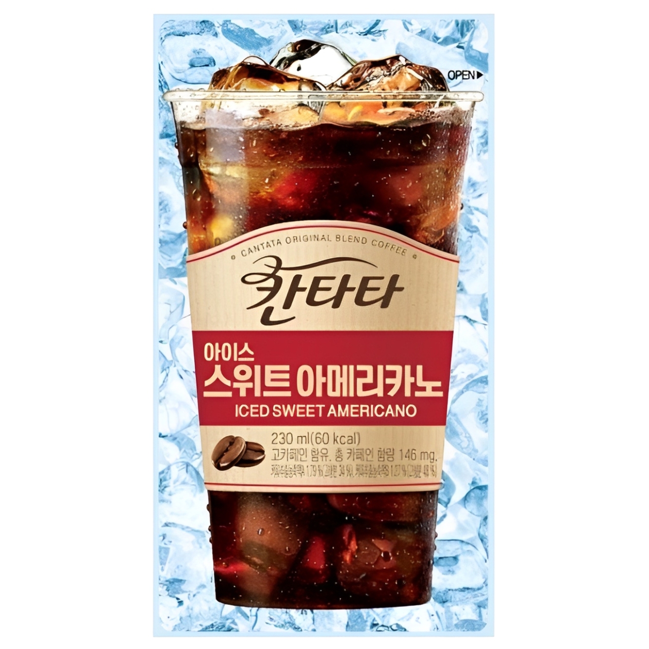 【澳門發貨】（原箱10包）樂天 CANTATA 甜美式咖啡 230ml 韓國袋裝即飲咖啡