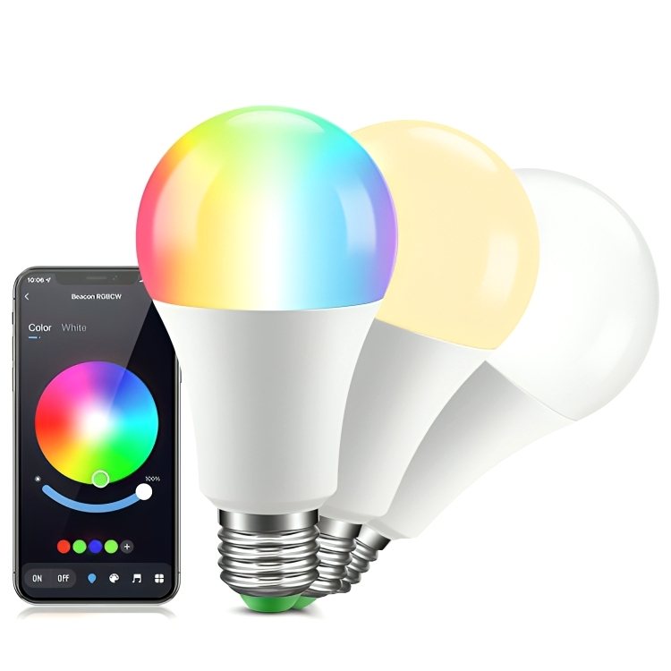 LED智能燈泡app控制RGB球泡燈塗鴉家用9W變色燈E27藍牙燈泡