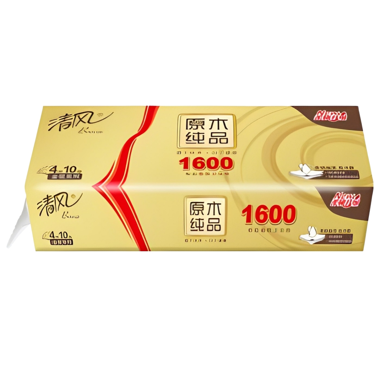 【澳門發貨】清風原木金裝卷筒衛生紙4層*10卷 160g*10卷商務用紙商用家用捲紙捲筒紙生活用紙廁所用紙衛生紙廁紙