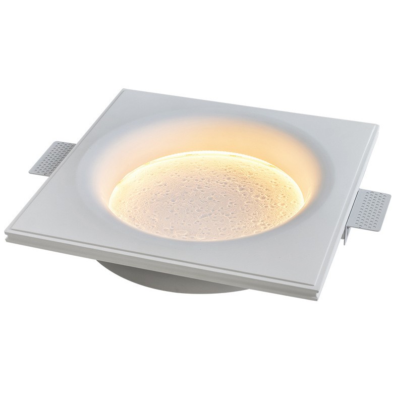 LED月球燈月亮石膏燈嵌入式創意臥室客廳無主燈背景牆 網紅壁畫cob壁燈