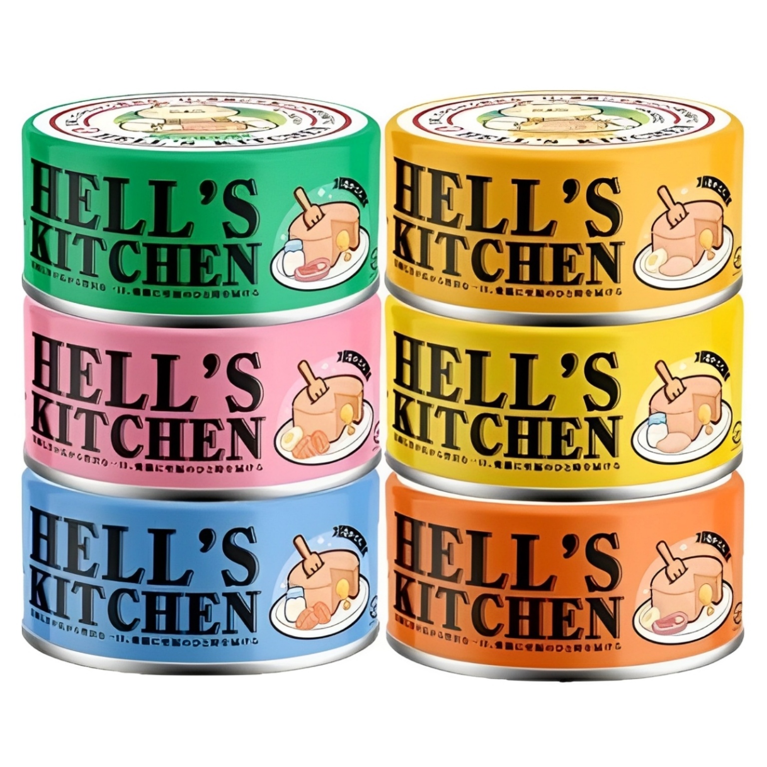 12罐 Hell's Kitchen 地獄廚房貓用全價主食流心罐頭80g成幼貓用濕糧慕斯罐頭雞肉牛肉魚肉蛋黃鮮乳