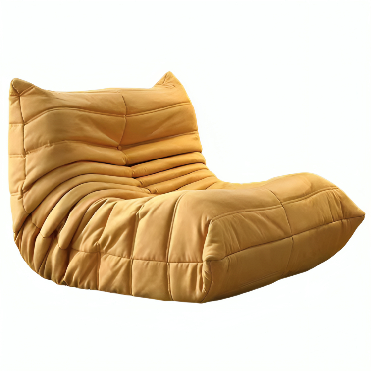 全海綿懶人沙發毛毛蟲落地梳化單人椅沙發北歐臥室客廳科技布家用陽臺網紅風