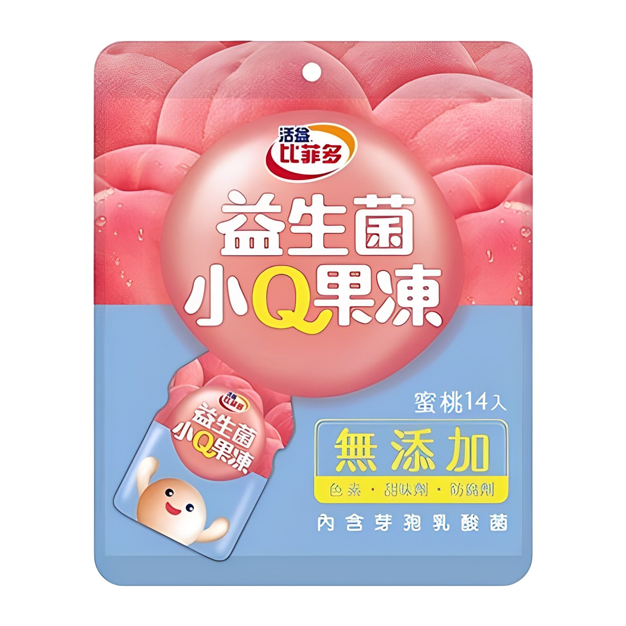 【澳門發貨】（原箱12包）比菲多益生菌小Q果凍280g原味/水蜜桃/葡萄/荔枝味蒟蒻果凍