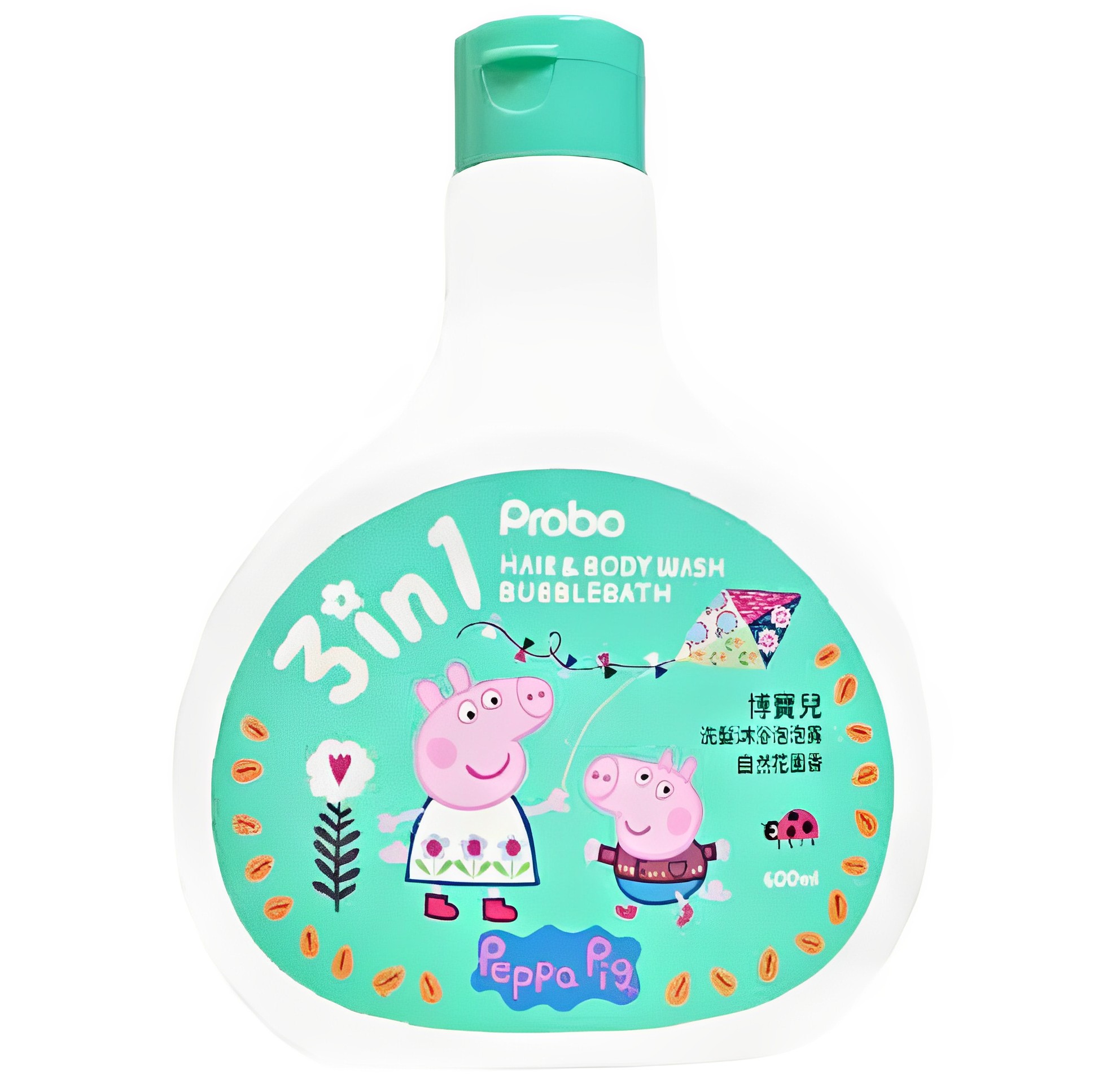 【澳門發貨】Probo博寶兒洗髮沐浴泡泡露3in1水果花園/自然花園400ml小豬佩奇佩佩豬洗髮露沐浴露植萃溫和泡泡浴