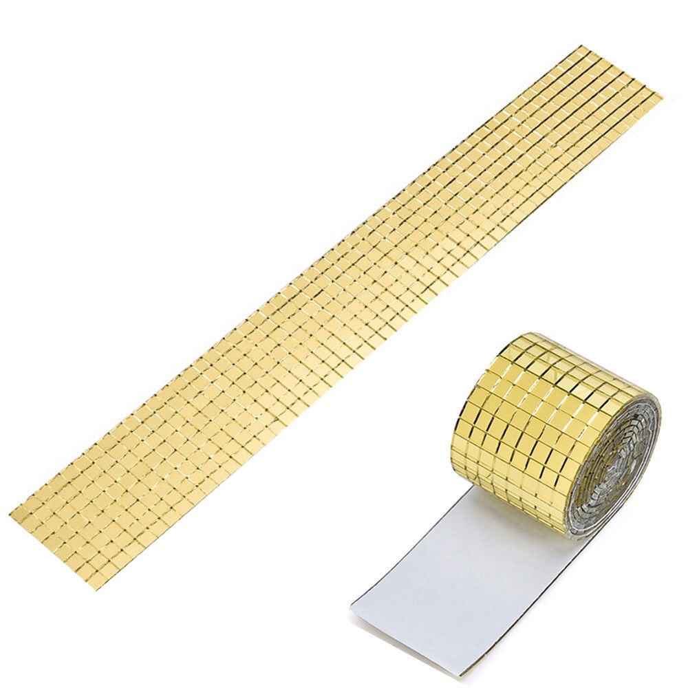 自黏馬賽克鏡片貼3D背景牆鏡子裝飾貼片創意手工DIY格子玻璃牆貼