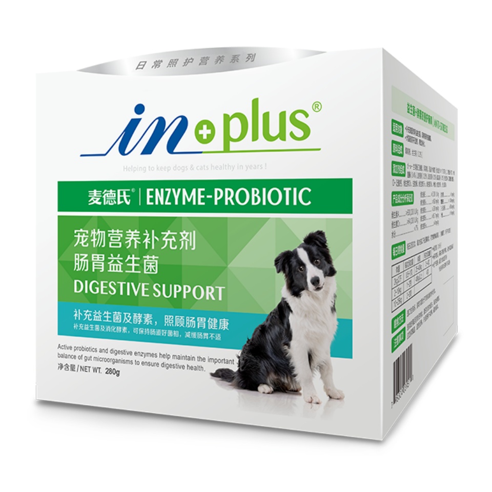 INPLUS麥德氏腸胃益生菌280g促進消化貓狗寵物營養補充劑