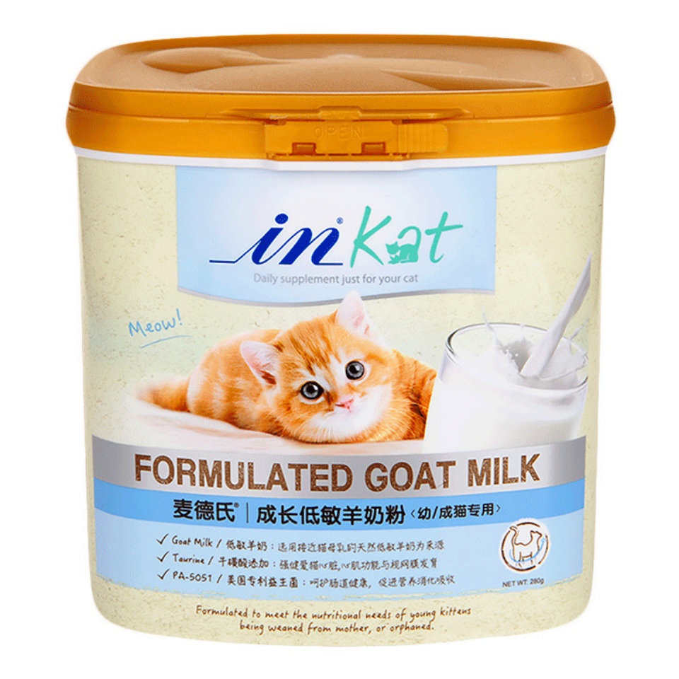 INKAT麥德氏貓用成長低敏羊奶粉280g幼貓成貓專用寵物營養補充劑低敏孕貓奶粉