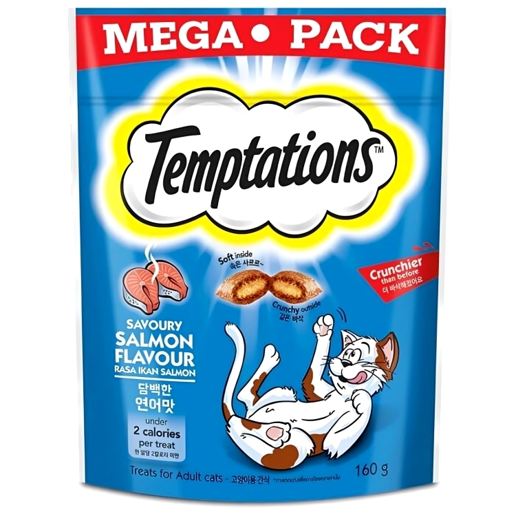 【澳門發貨】whiskas偉嘉Temptations貓小食75g/MEGA160g寵物貓貓咪零食主食營養糧食貓糧