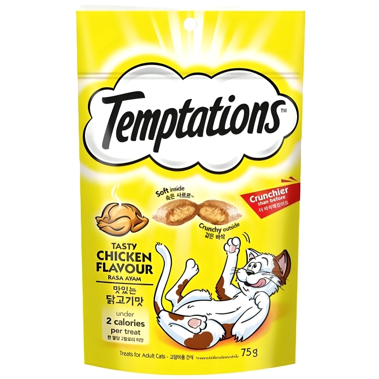 【澳門發貨】whiskas偉嘉Temptations貓小食75g/MEGA160g寵物貓貓咪零食主食營養糧食貓糧