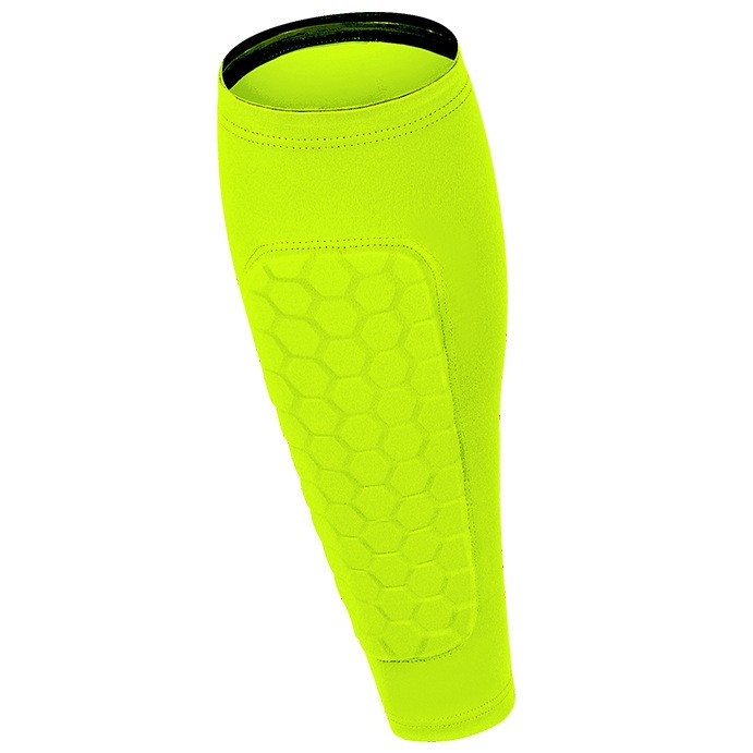 單只運動護小腿蜂窩防撞護腿套戶外運動足球籃球騎行跑步馬術護脛護具吸濕排汗清爽透氣速乾面料