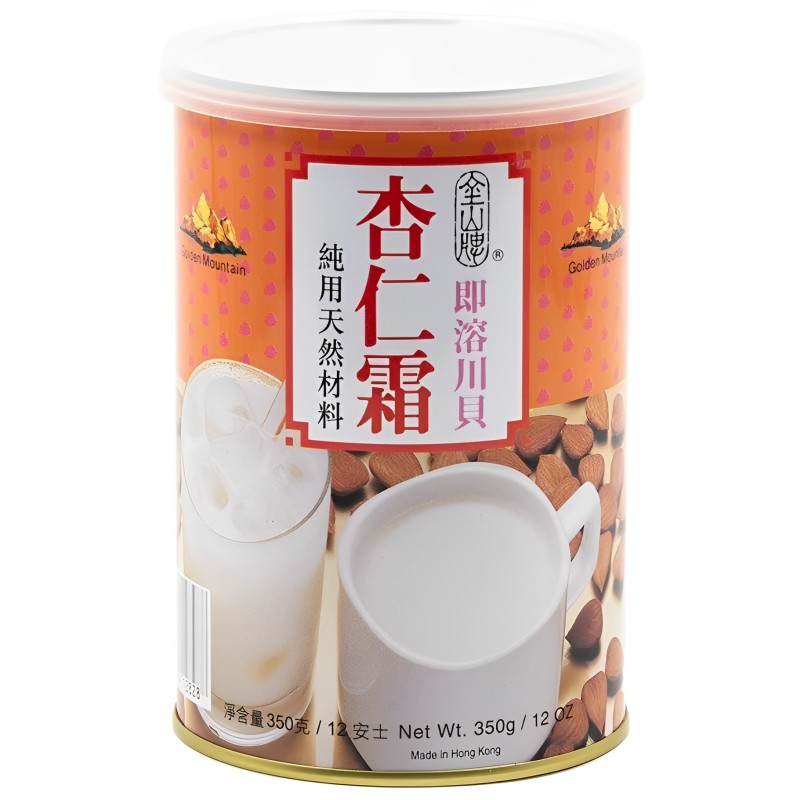 【澳門發貨】（原箱24罐）金山牌即溶川貝杏仁霜350g香港茶餐廳必點天然材料100％南北杏仁果製成絕無添加人造香料防腐劑糖精沖泡即飲超方便