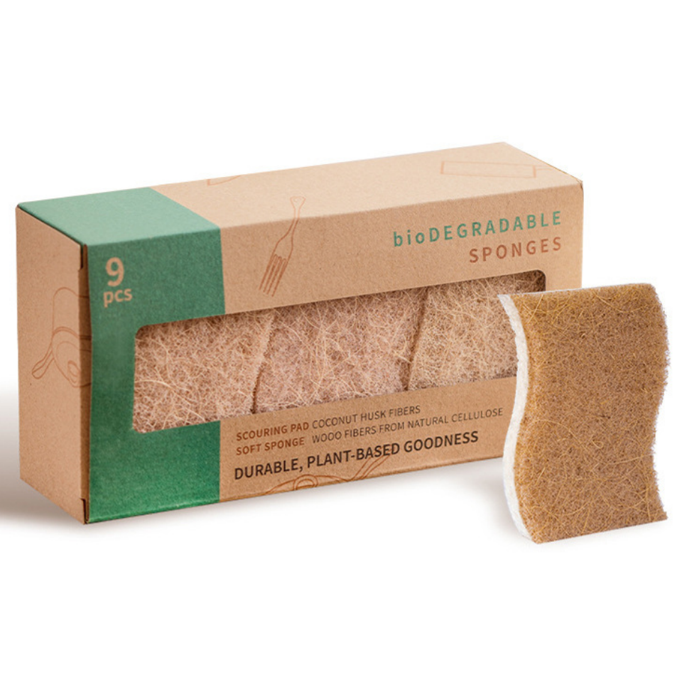 劍麻天然木漿棉廚房洗碗刷鍋專用加厚海綿不沾油神器送禮盒裝洗盤家用