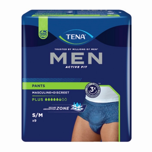 【澳門發貨】（原箱4包）TENA 添寧 貼身活力褲 男士專用 中碼 9片