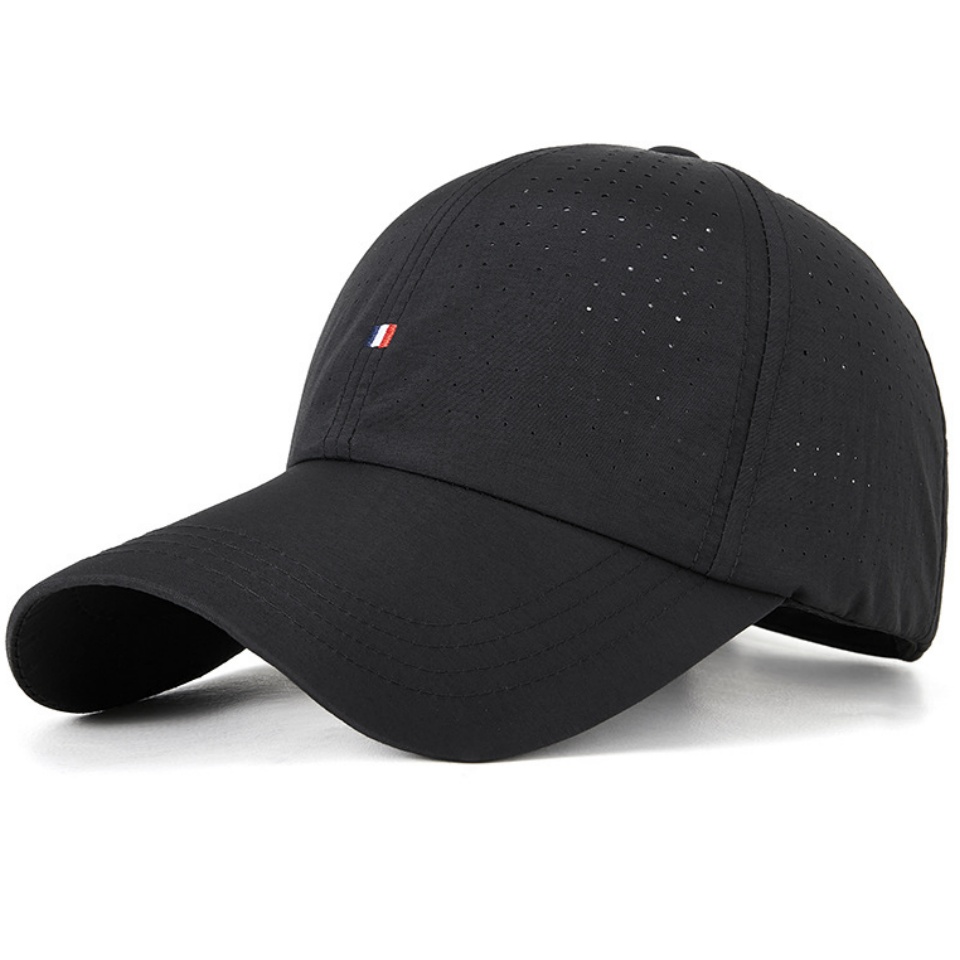 透氣冲孔棒球帽夏季個性新款繡花棒球帽女戶外運動軟頂帽子男簡約休閒百搭鴨舌帽