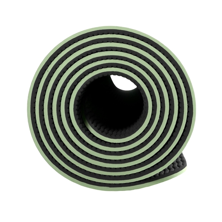 TPE雙色瑜伽墊體位線加寬雙層雙色瑜珈墊健身運動墊