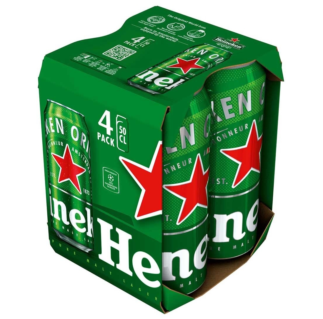 【澳門發貨】（原箱24罐）喜力啤酒500ml*4罐*6扎