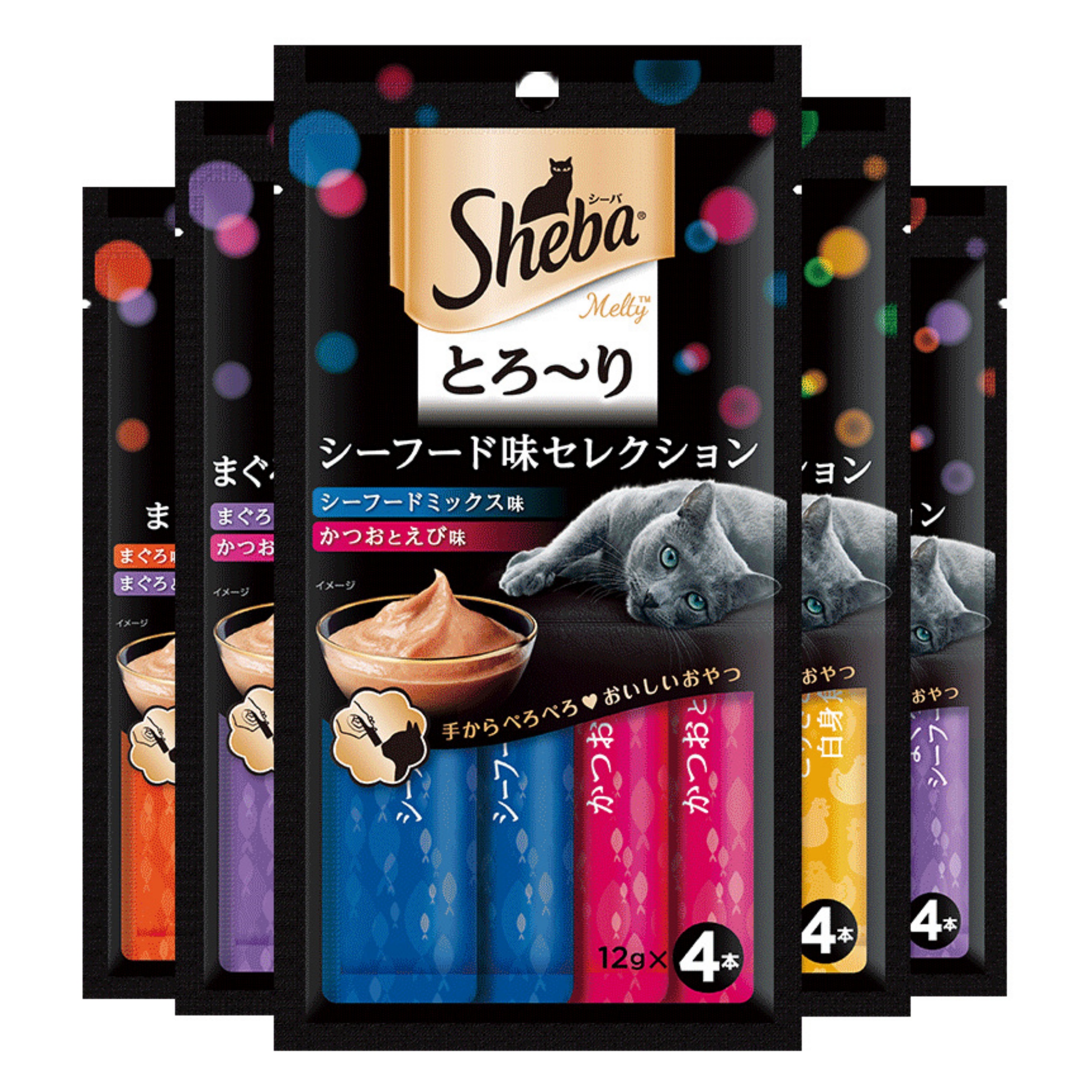 10包 Sheba希寶貓條12g*4條貓咪軟罐頭寵物貓咪零食成幼貓濕糧肉條泥包食品