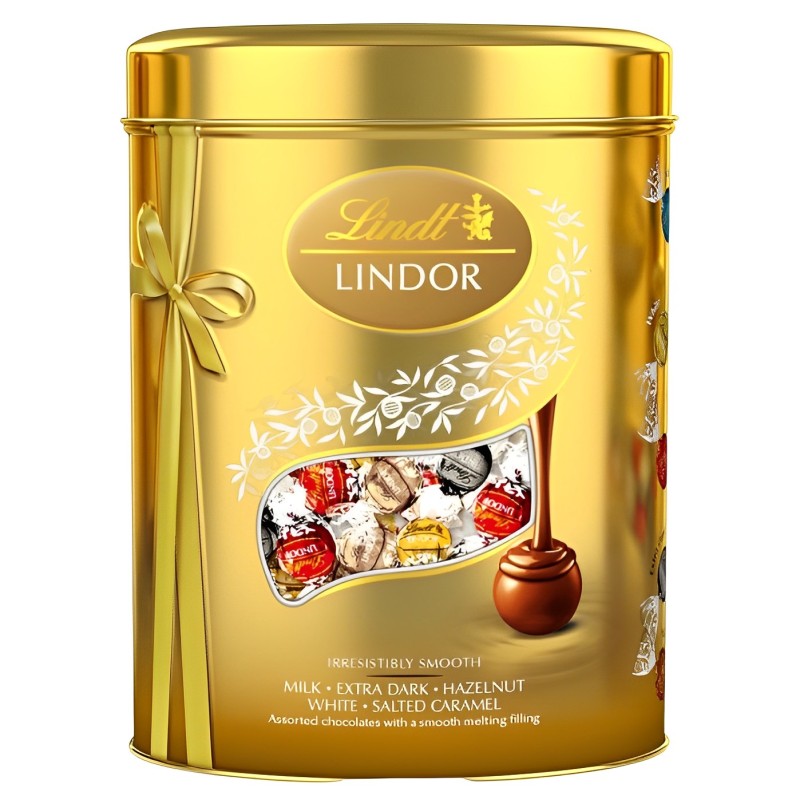 【澳門發貨】LINDOR 瑞士蓮精選軟心朱古力罐裝540g筒裝巧克力