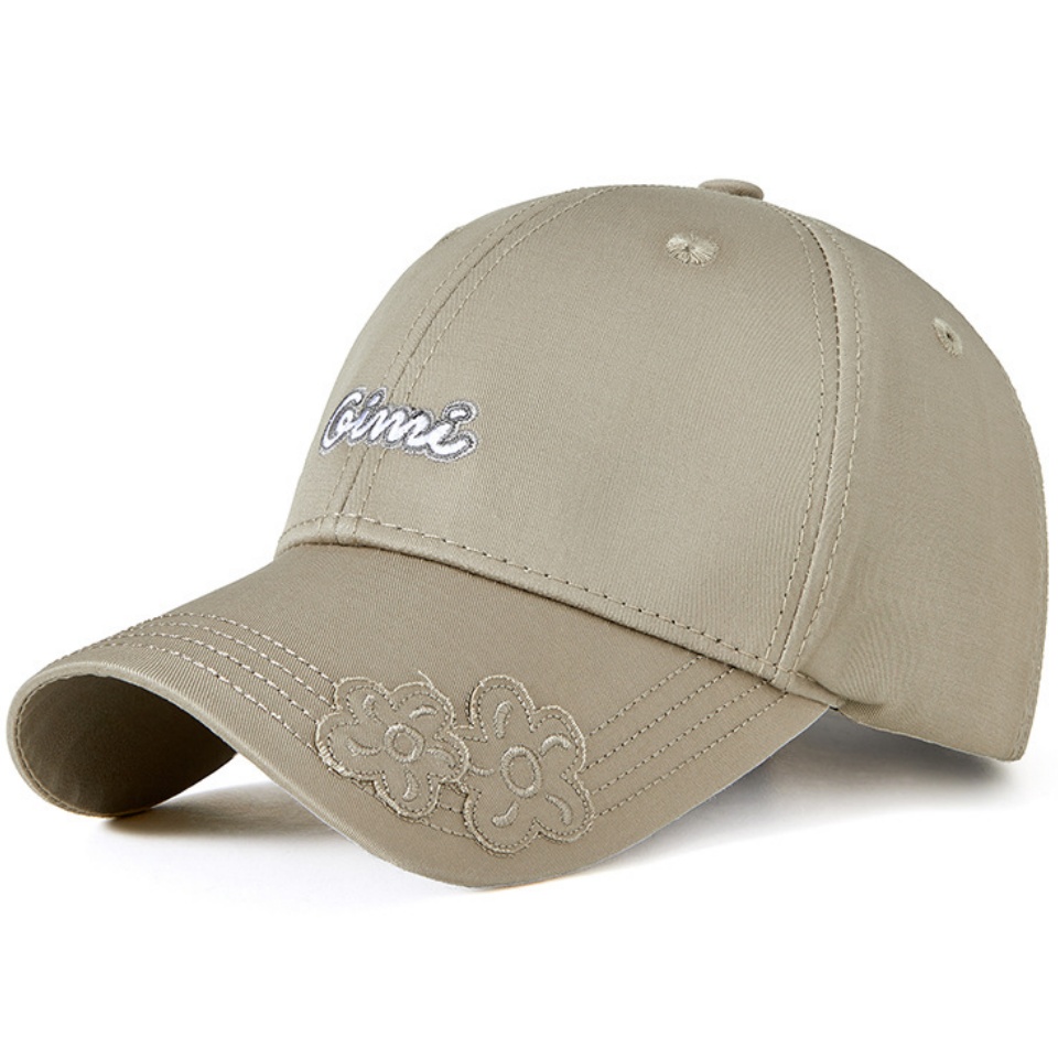 帽檐繡花棒球帽春夏新款潮流字母繡花高爾夫棒球帽男女士戶外遮陽街拍鴨舌帽