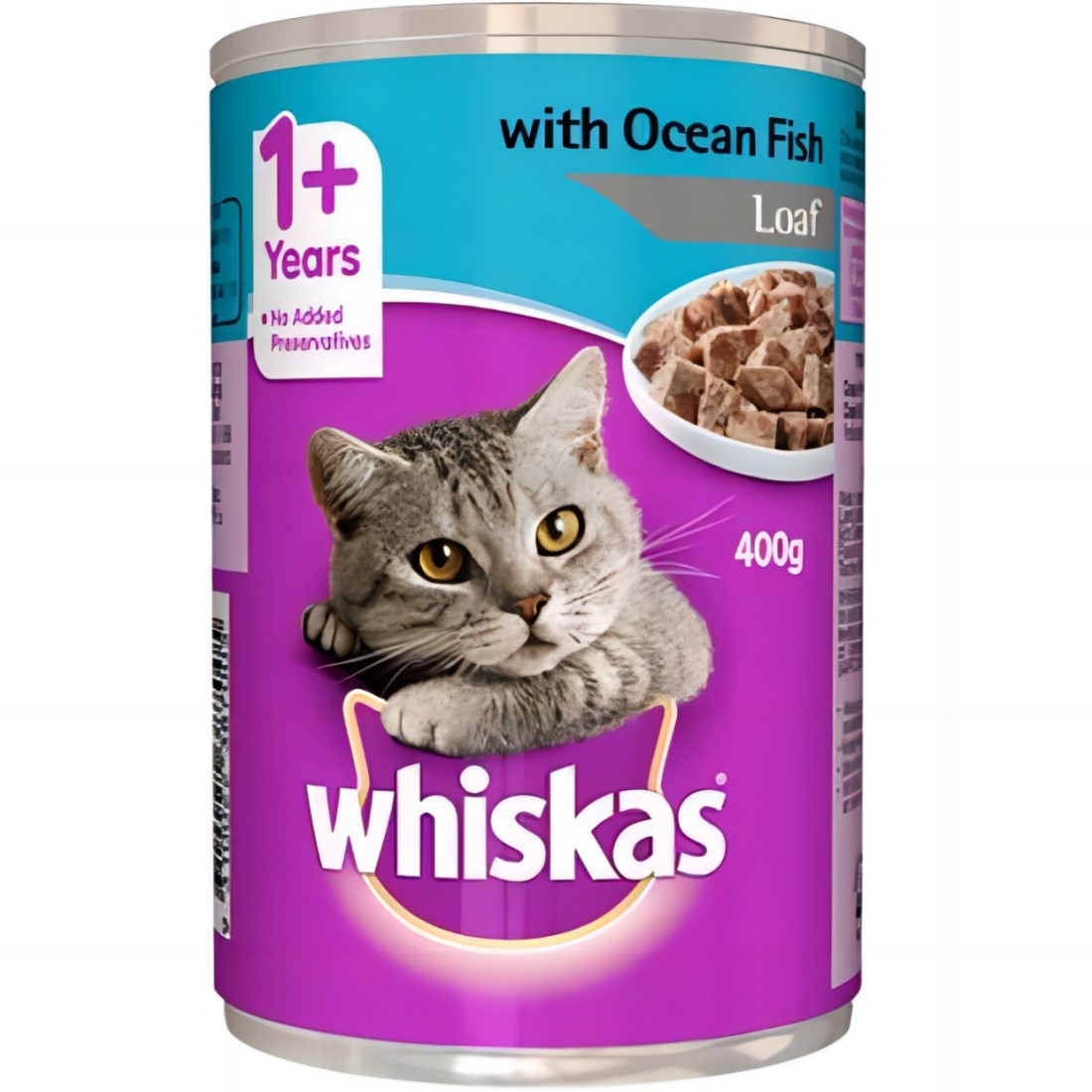 【澳門發貨】whiskas偉嘉罐頭貓糧400g無色素添加無調味及誘食物質無澱粉添加真魚真肉貓罐頭