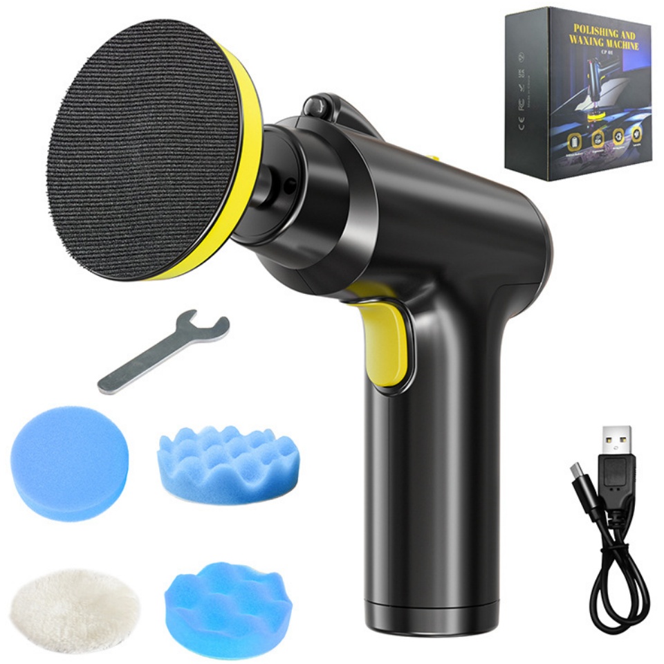 汽車無線電拋光打蠟機清潔劃痕打蠟器多功能汽車美容封釉機