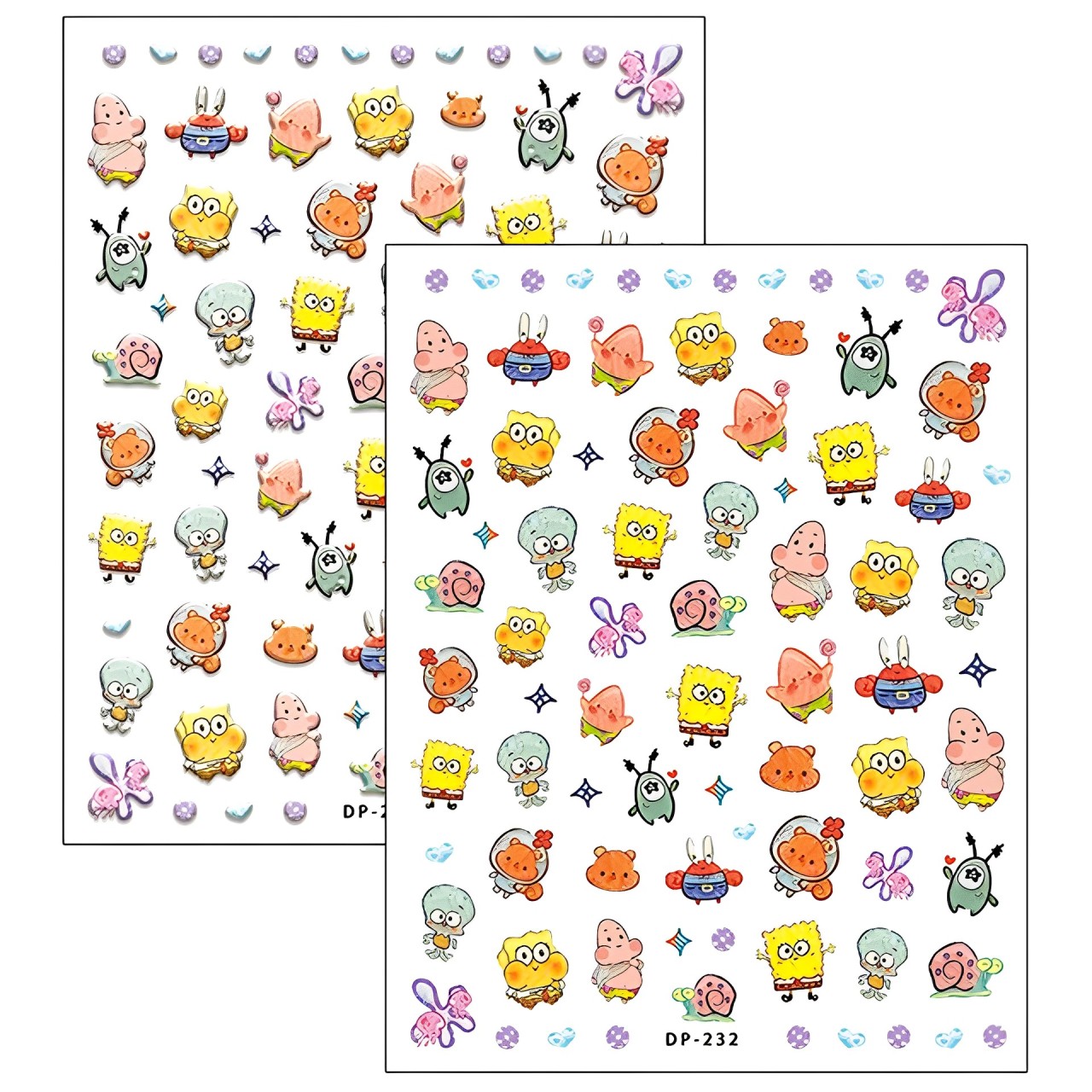 浮雕薄韌美甲貼紙浮雕背膠海棉寶寶指甲貼指甲飾品