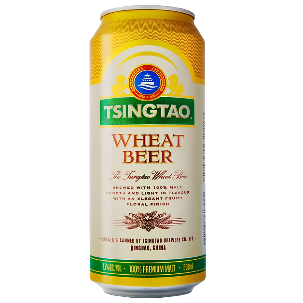 【澳門發貨】（原箱12罐）TsingTao青島白啤酒500ml高罐裝巨罐青啤