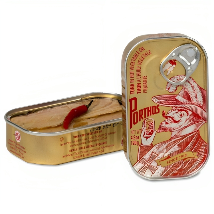 【澳門發貨】PORTHOS葡國老人牌辣味吞拿魚罐頭120g