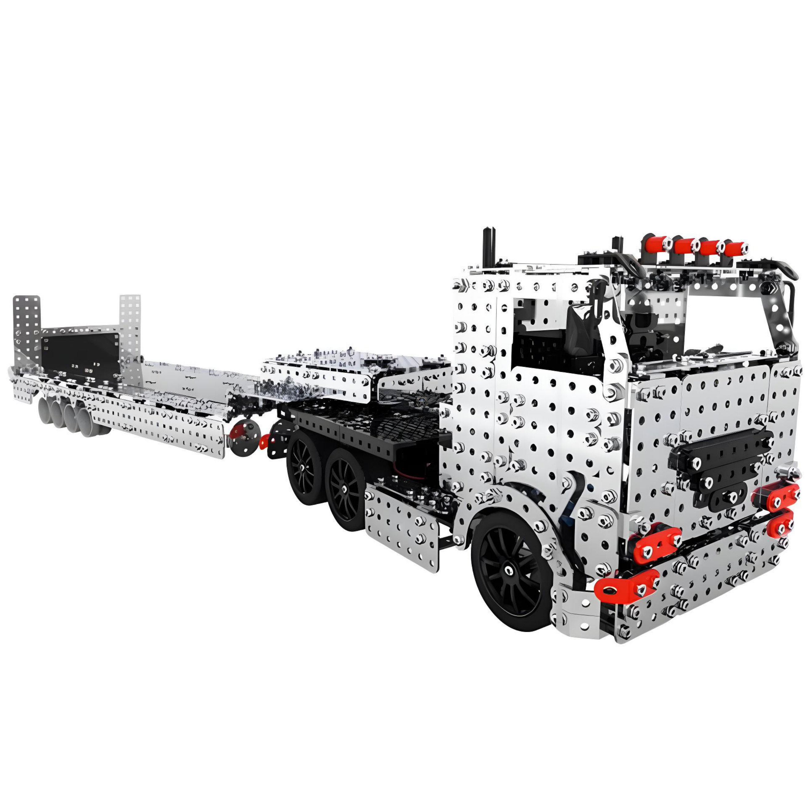 ZBtoys 電動遙控採礦鑽孔機 2011PCS 德国成人智力拼装积木机械玩具高难度手工组装遥控拖车金属模型