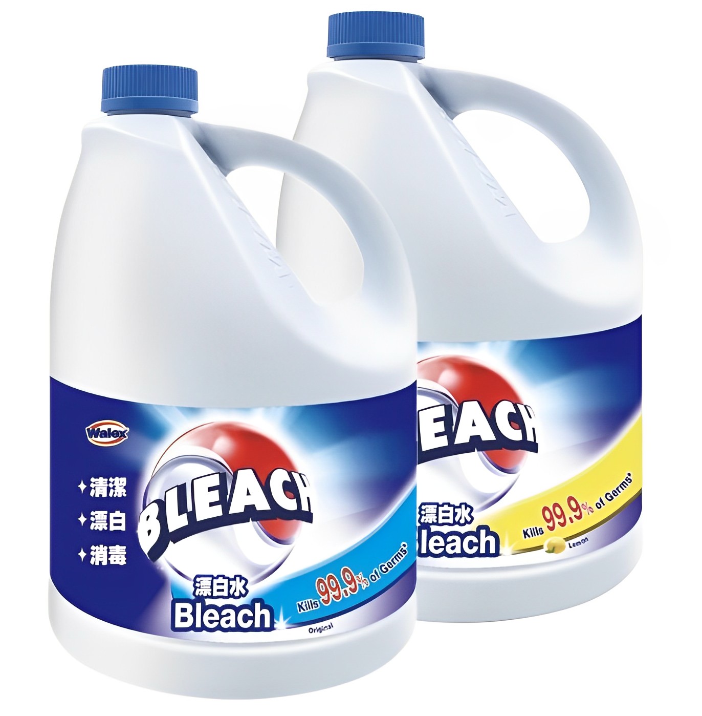 【澳門發貨】BLEACH必是寶漂白水3L原味/檸檬大桶裝一瓶多效衣物增白劑殺菌抑菌去漬除臭衛生間清潔消毒液