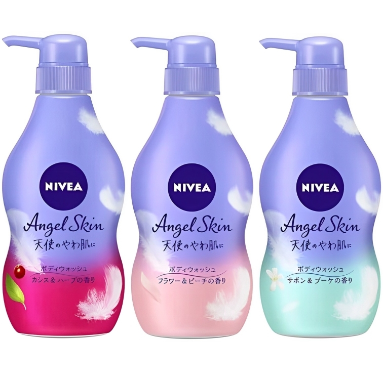 【澳門發貨】6支 NIVEA妮維雅天使柔膚沐浴乳480ml黑醋栗草本香/花朵蜜桃香/香皂花束香迷人香氛沐浴露綿密泡泡好沖洗不易殘留含美肌成分柔潤細滑不乾澀