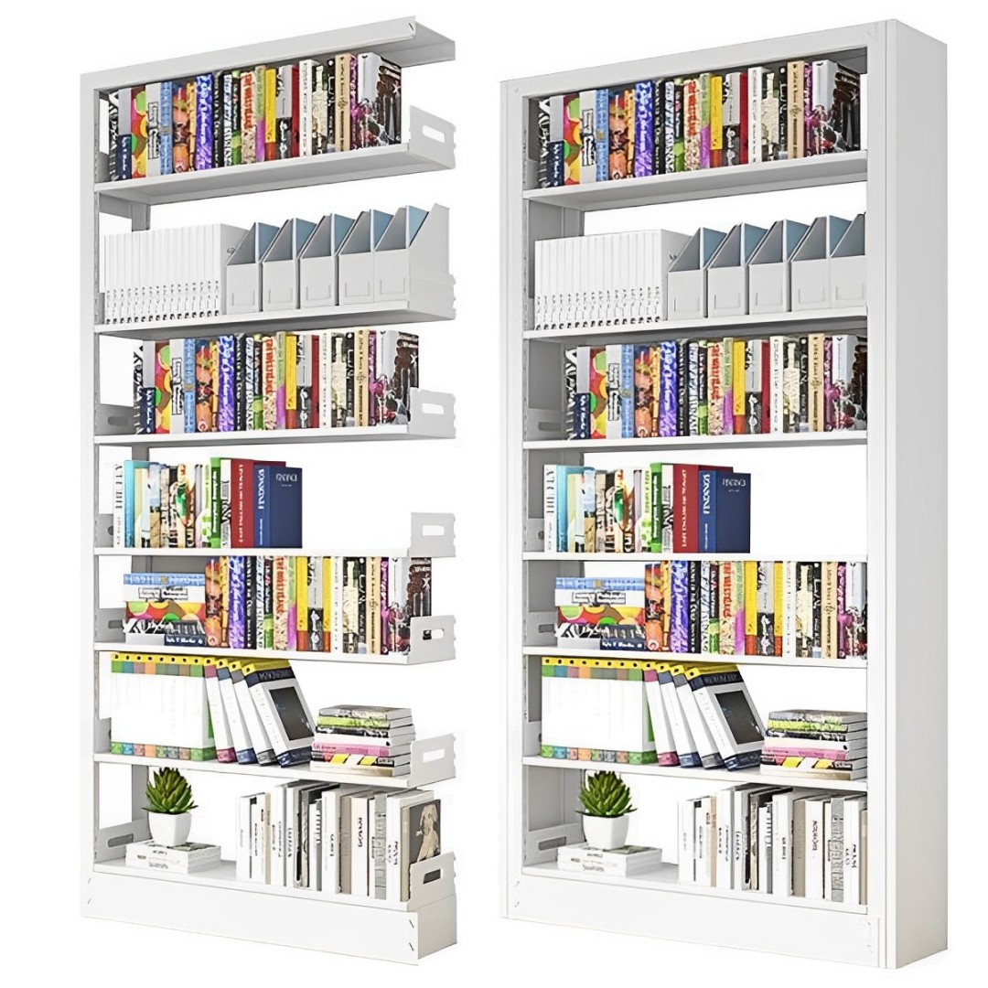 置物架主架副架可搭配家用圖書館書店辦公室鋼制書架置物架落地多層簡約圖書繪本架圖書館閱覽室書籍架子