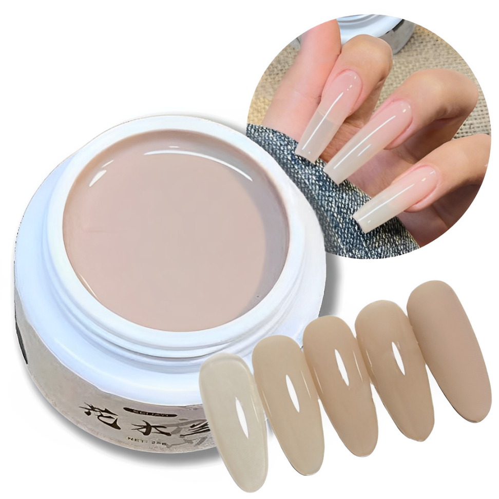 小穎美甲打底裸色大白罐25g裸色甲油膠指甲打底色透色美甲光療膠合集