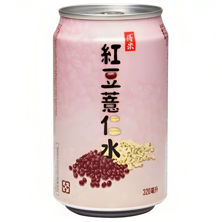【澳門發貨】（原箱24罐）Lucky Me 得米紅豆薏仁水320ml