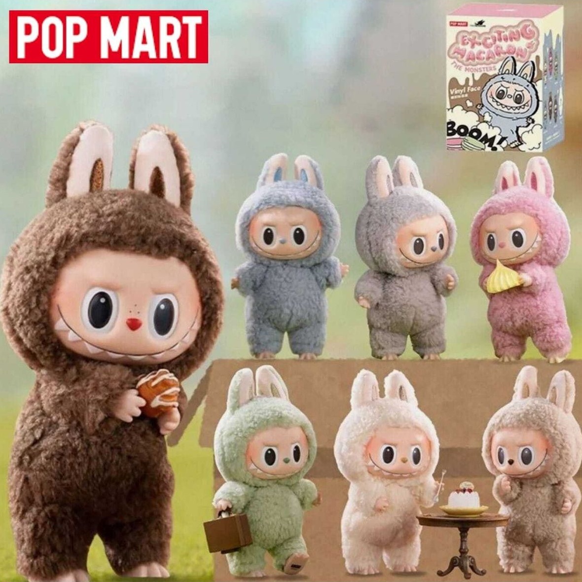 【澳門發貨】（1套6隻）POP MART THE MONSTERS - Labubu 企企 心動馬卡龍塘膠臉盲盒 有機會附有隱藏版
