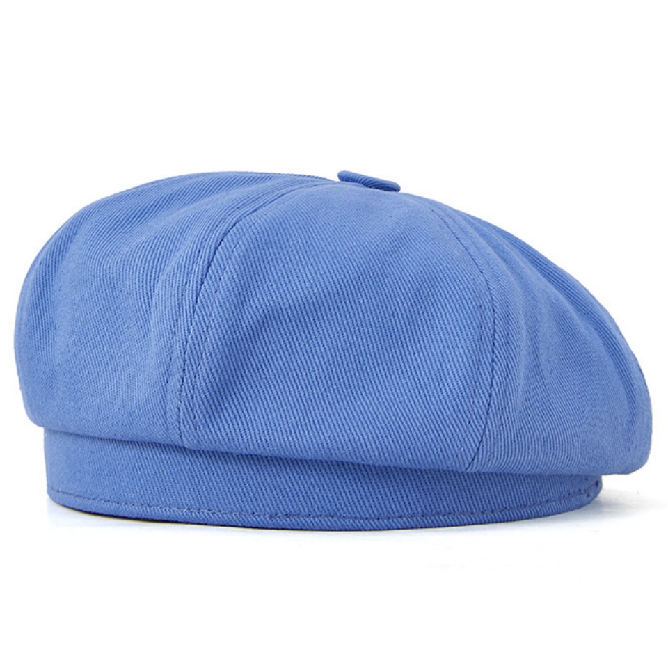 棉質貝雷帽春夏新款全棉復古百搭時尚貝雷帽女戶外街拍文藝畫家帽報童帽