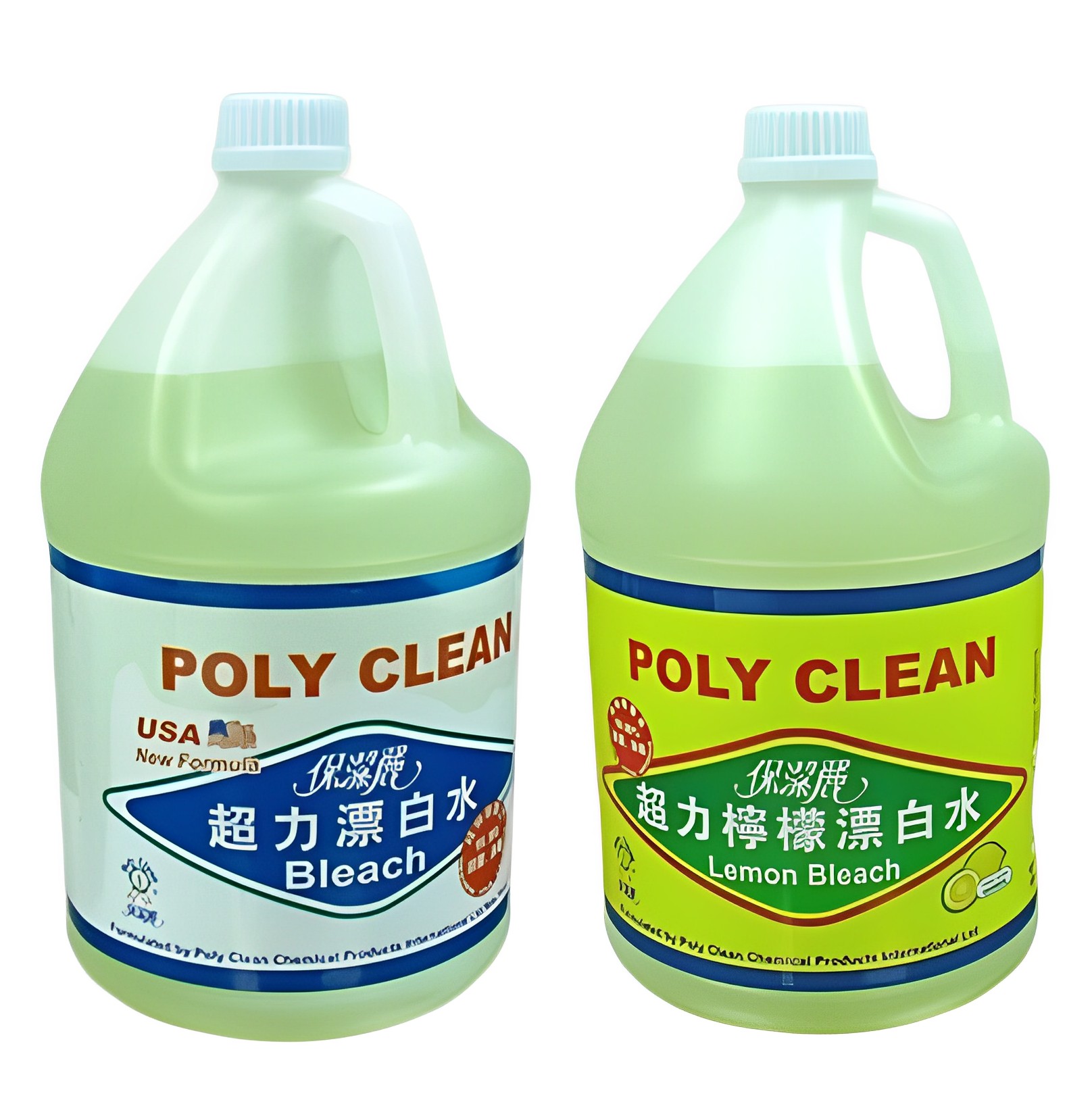 【澳門發貨】PolyClean保潔麗超力漂白水1GAL原味/檸檬衣物漂白劑家用去黃洗白染色衣服增白去漬去霉清潔消毒除菌除臭