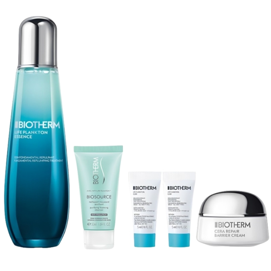 【澳門發貨】[熱銷] BIOTHERM 碧兒泉皇牌奇蹟水套裝（皇牌奇蹟水125ml+溫泉爽膚潔面霜20ml+CERA REPAIR 屏障修復面霜15ml+奇蹟再生嫩肌精華5ml*2）