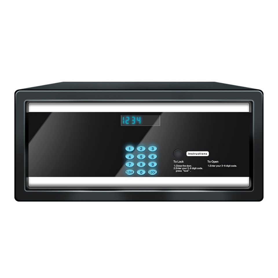 藍光護眼保險櫃電子鎖面板家用小型保險箱數字密碼防盜全鋼小型酒店保管箱夾萬