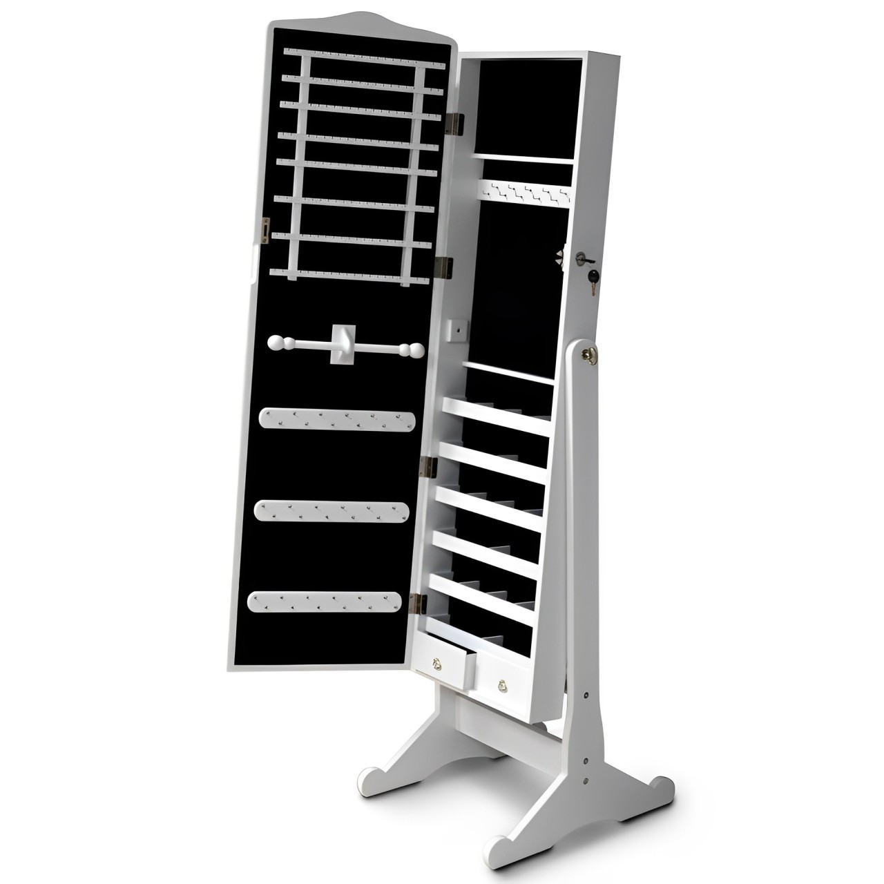 首飾鏡櫃大鏡面穿衣鏡全身鏡落地鏡家用輕奢裝飾鏡服裝試衣鏡珠寶