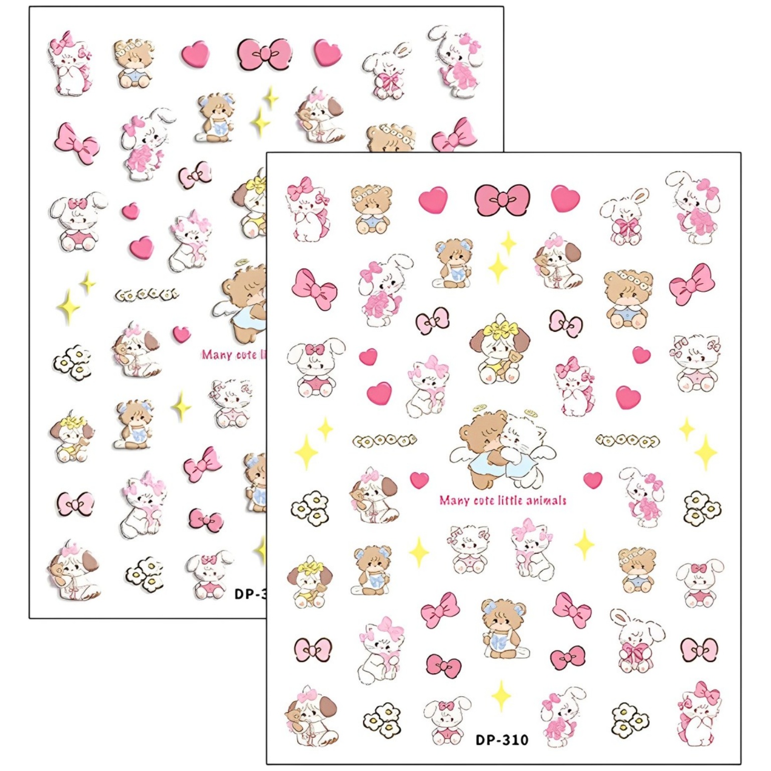 浮雕薄韌美甲貼紙背膠指甲貼紙飾品卡通造型立體系列