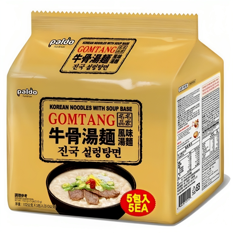 【澳門發貨】PALDO八道名家名品牛骨湯麵102g*5包裝泡麵拉麵方便麵