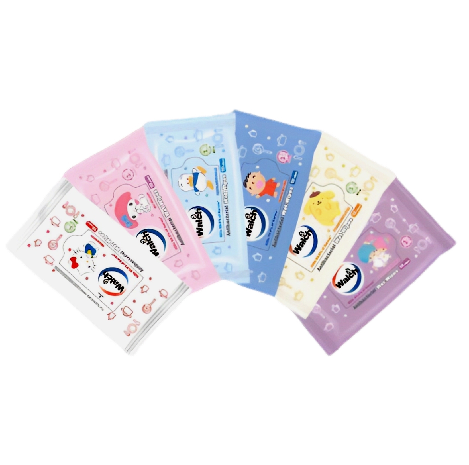 【澳門發貨】Walch威露士Sanrio消毒濕紙巾蘆薈10片裝個人防護衛生清潔保障健康卡通人物濕巾