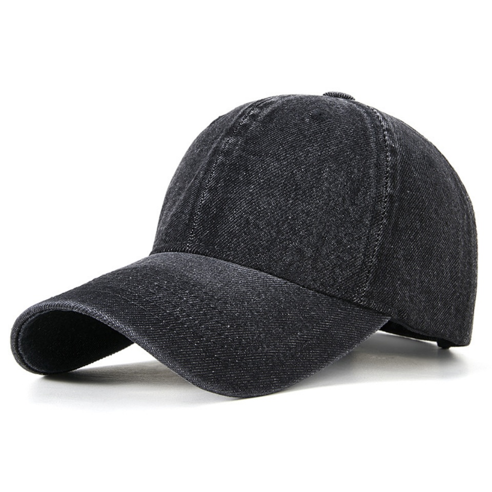 牛仔棒球帽春夏季節新款水洗復古軟頂牛仔棒球帽男女遮陽防曬防風保暖鴨舌帽